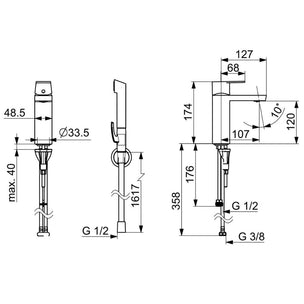 Oras Stela ECO 4806F-104 Servantbatteri