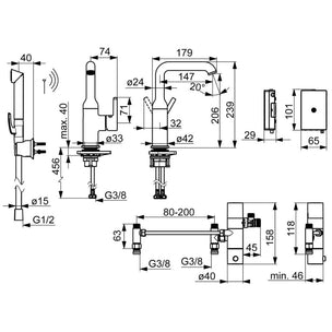 Oras Stela ECO 4806F-105 Servantbatteri