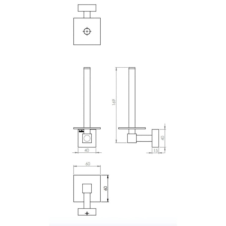 OUTLET: Habo Fortuna Reserverullholder Krom
