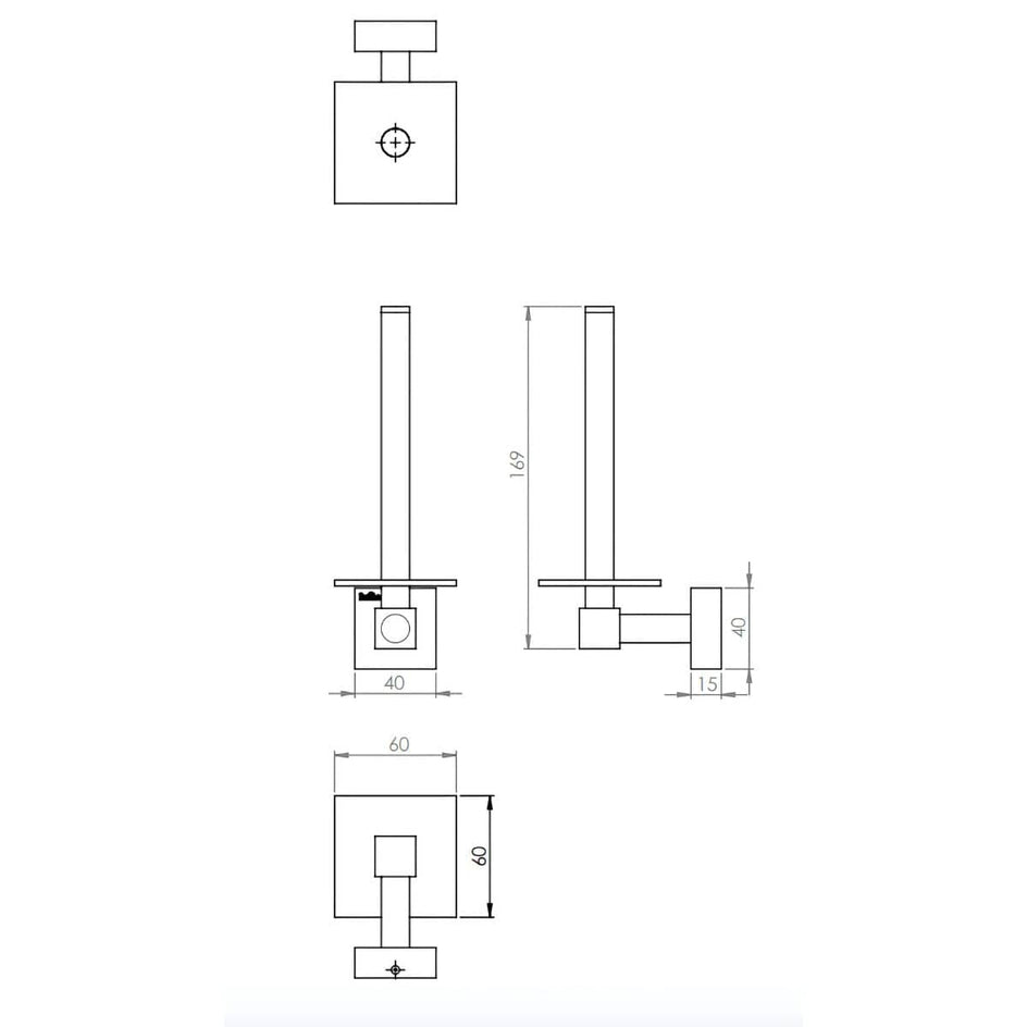 OUTLET: Habo Fortuna Reserverullholder Krom Habo Reserverullholder UTG-16407
