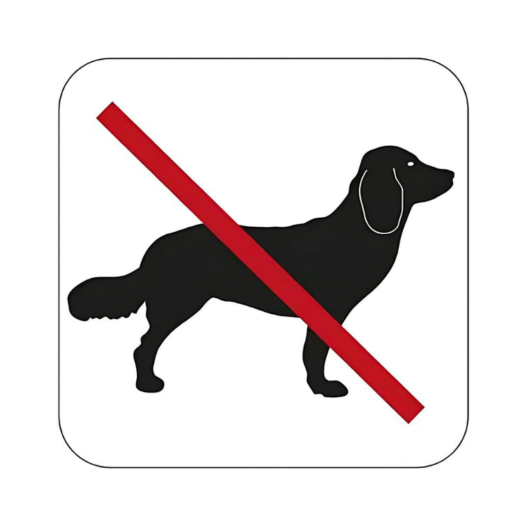 OUTLET: Habo Hundeforbud Vinyl Skilt