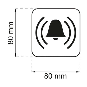 OUTLET: Habo Skilt Alarm 80x80 Selvklebende Vinyl