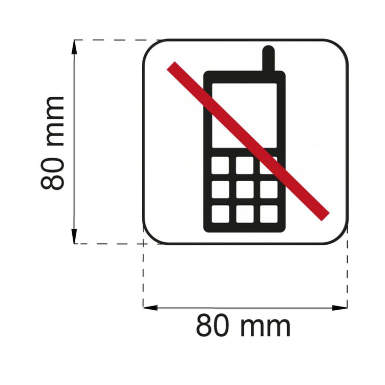 OUTLET: Habo Telefonforbud Vinyl Skilt