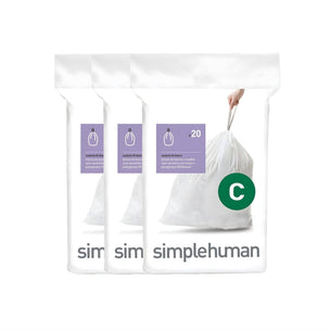 OUTLET: Simplehuman Avfallspose C 20stk 10-12L