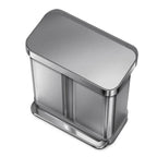 OUTLET: Simplehuman Pedalbøtte Kildesortering 58L Børstet stål