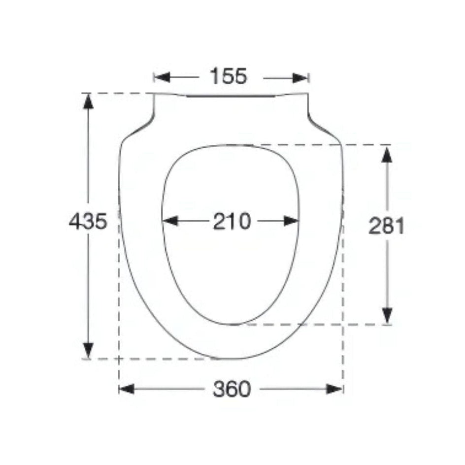 Pressalit 956 Toppmontert Toalettsete Hvit Pressalit Toalettsete GRO-6190387