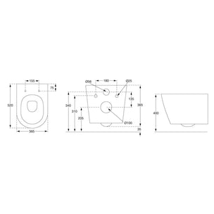 Pressalit SWAY D2 994 Vegghengt toalett