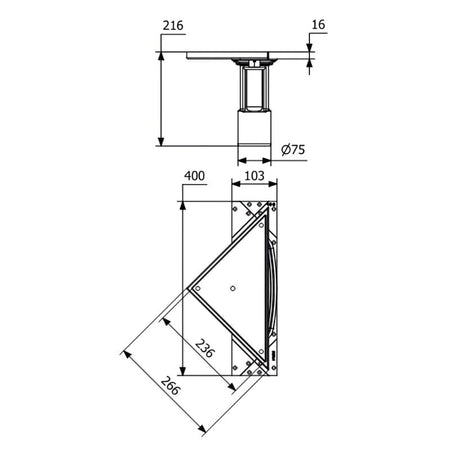 Purus Corner Tile Insert - Bunnutløp