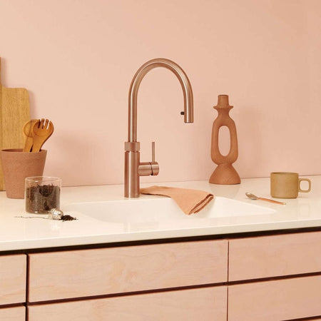 Quooker Flex alt-i-ett kjøkkenarmatur med uttrekksslange