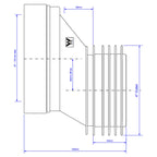 Reservedel: Altech Klosettstuss Eksentrisk C/C 40mm