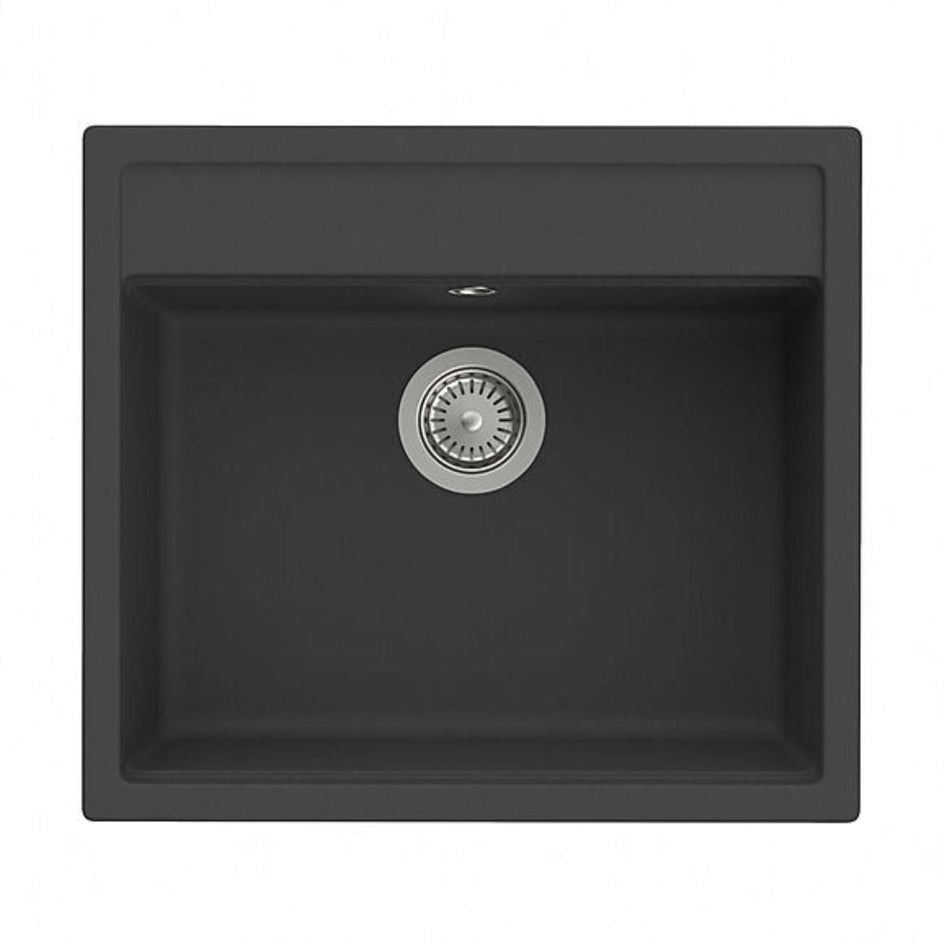 Roca Helsinki Quarzex Kjøkkenvask Svart / 51.5 cm Roca Kjøkkenvask GRO-1395703