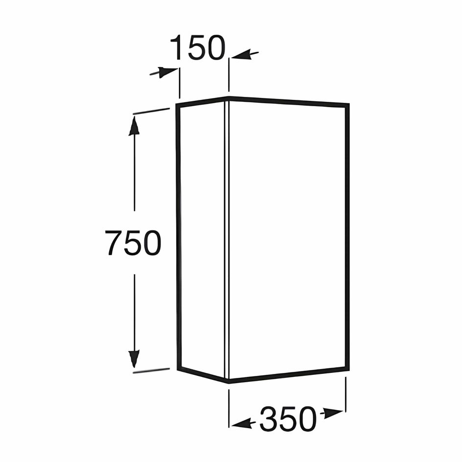 Roca ONA Sideskap Grønn matt / 20cm Roca Sideskap bad DAL-1457800