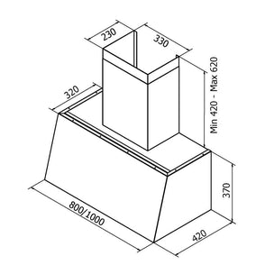 RørosHetta Grue Lav Sense Ventilator Vegghengt