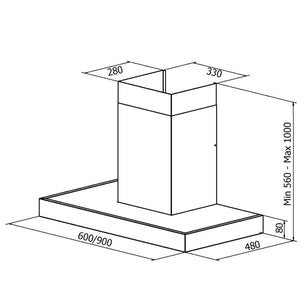 RørosHetta Hera Sense Vegghengt Ventilator