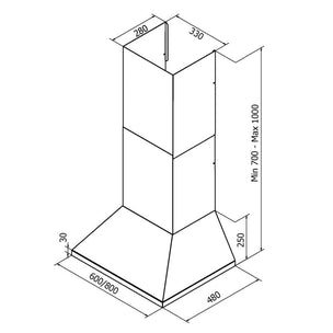 RørosHetta Pyramide Sense Ventilator Vegghengt