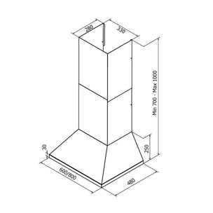 RørosHetta Pyramide Sense Fritthengende Ventilator