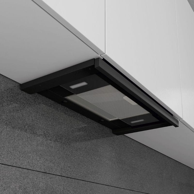 RørosHetta Slide Ventilator til Overskap Svart / 80cm / Ekstern motor RørosHetta Kjøkkenvifte BUN-403468-EM