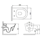 Sanipro AQUAFORM Compact vegghengt toalett