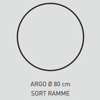Sanipro ARGO rundt speil med lys (ramme)