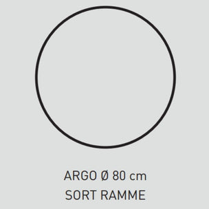 Sanipro ARGO rundt speil med lys (ramme)