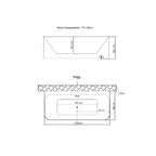 Sanipro Sense Badekar Back-to-wall 170