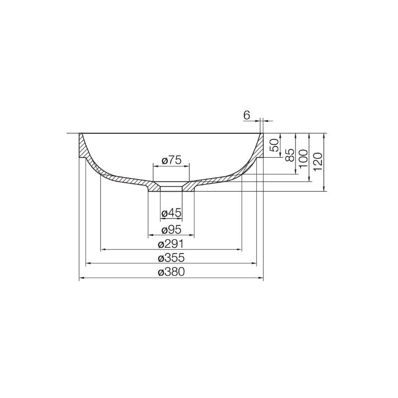 Scandtap Solid R4 Bolleservant Hvit matt Scandtap Bolleservant SC-46004