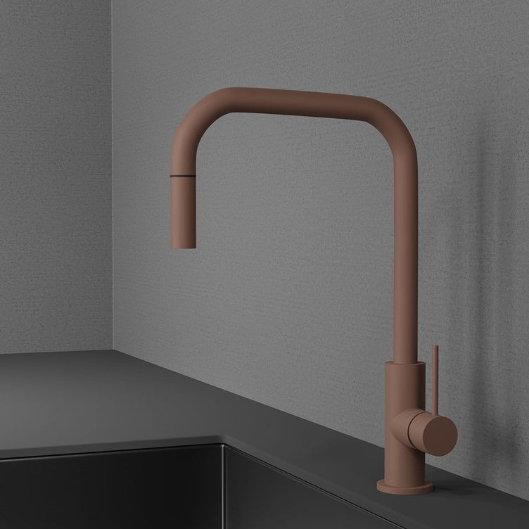 Scandtap ACCENT SQUARE kjøkkenarmatur med uttrekk