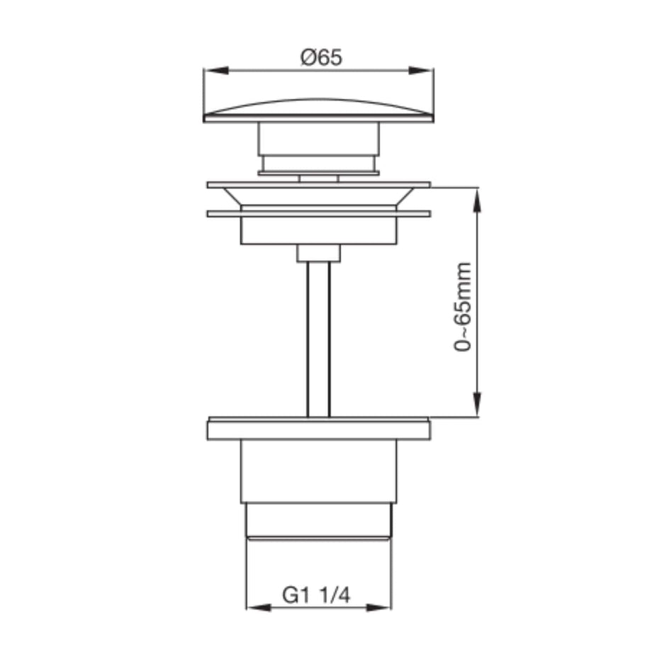 Scandtap Steel Bunnventil Pop-up universal Duo Scandtap Bunnventil