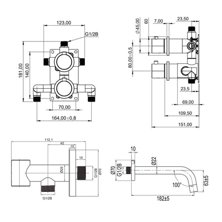 Scandtap Steel Harmonized 4 Badekararmatur