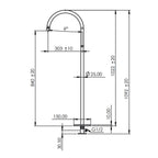 Scandtap Steel Harmonized Gulvmontert Badekartut