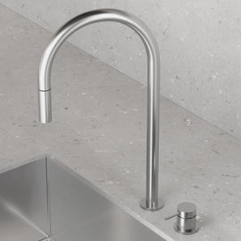 Scandtap Steel Harmonized K2P Kjøkkenarmatur - Original / Uten avstengning / Med uttrekk