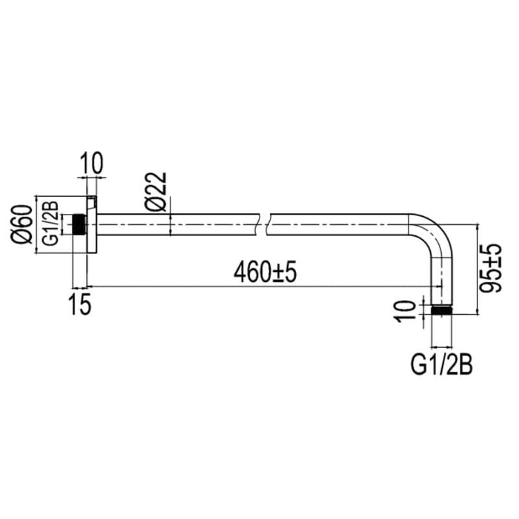 Scandtap Steel Harmonized Wall pipe