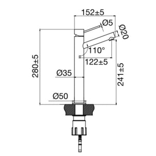Scandtap Steel Vector High Servantbatteri