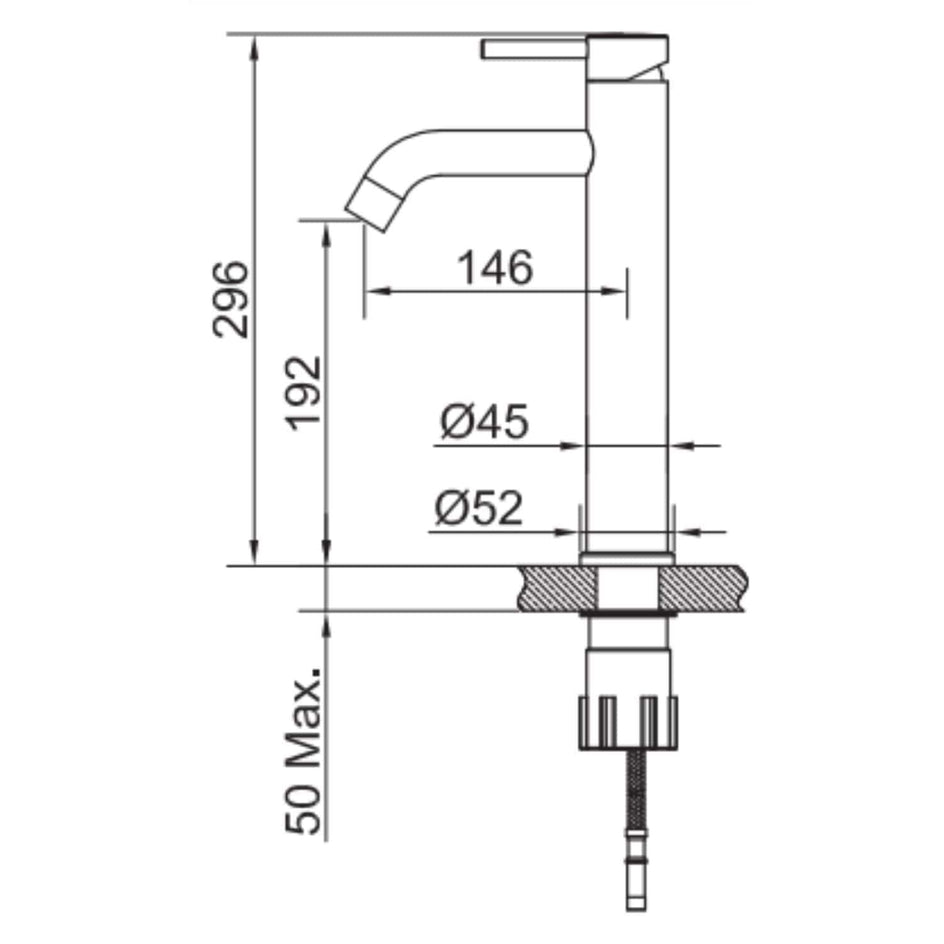 Scandtap Steel Wave High Servantbatteri Scandtap Servantbatteri