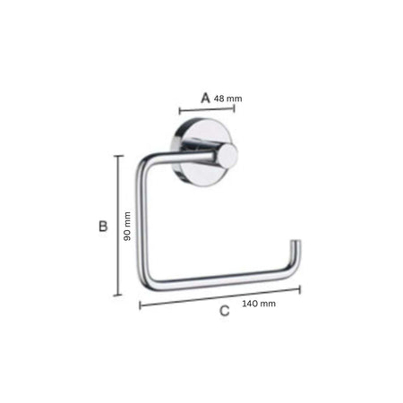 Smedbo Home 341 Toalettrullholder - kan limes