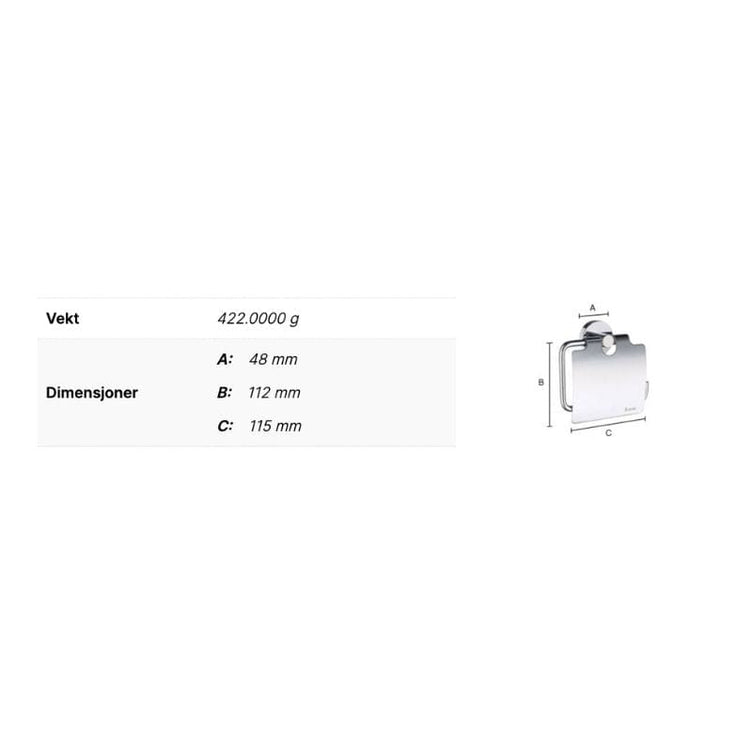Smedbo Home 3414 Toalettrullholder - kan limes