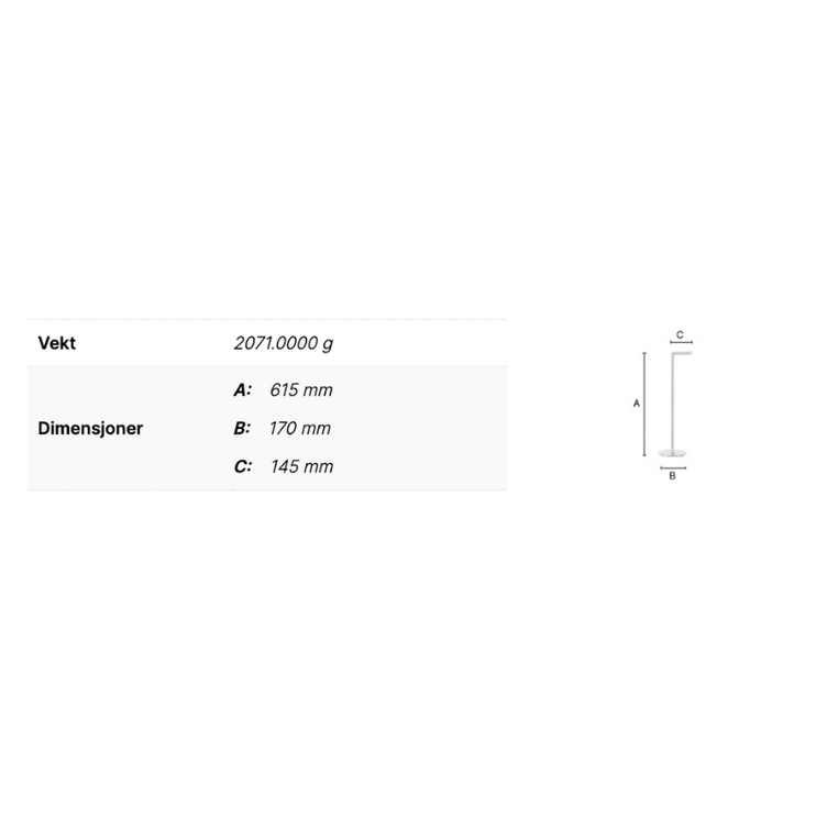 Smedbo 635 Toalettrullholder Gulv