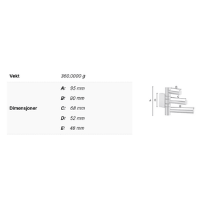 Smedbo Air AK327 Svingbar Trippelkrok