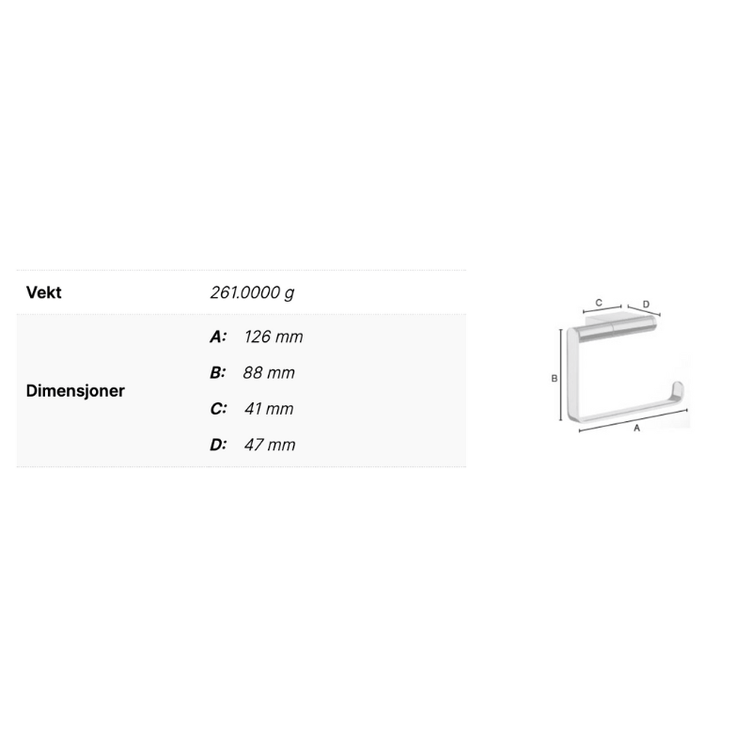 Smedbo Air AK341 Toalettrullholder