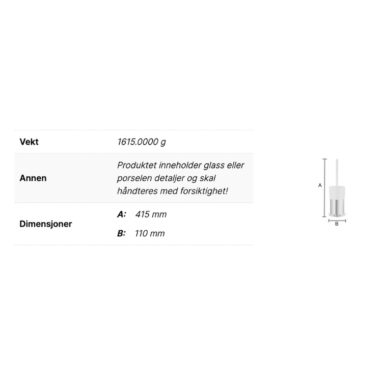 Smedbo Outline FK311 Toalettbørste Gulv