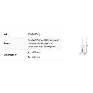 Smedbo Outline FK321P Toalettbørste Gulv