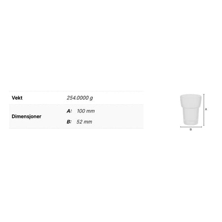 Smedbo Xtra L349 Tannglass Løst Frostet Glass