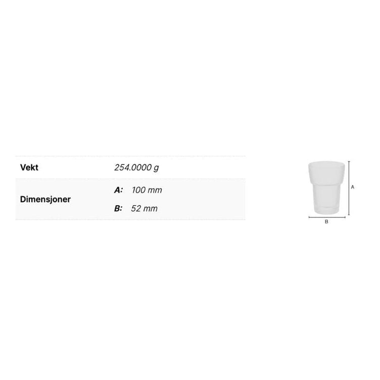 Smedbo Xtra L349 Tannglass Løst Frostet Glass