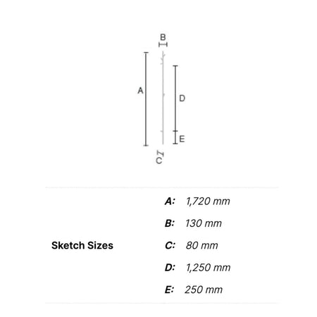 Smedbo Outline 615 Vertikal stang med 3 Kroker