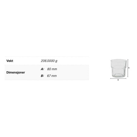 Smedbo Xtra V249G Tannglass Løst Klart Glass