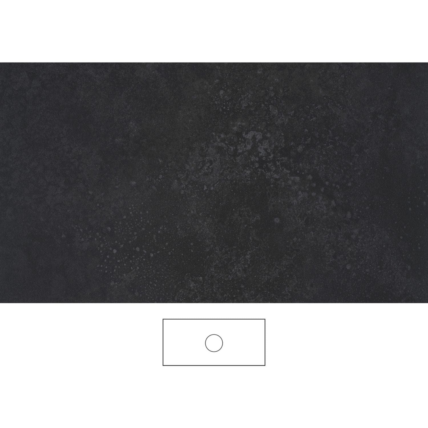 Svedbergs Poem Granittkeramikk Benkeplate Grafit / 100cm senter / Ingen Svedbergs Benkeplate bad SV-363100C-U