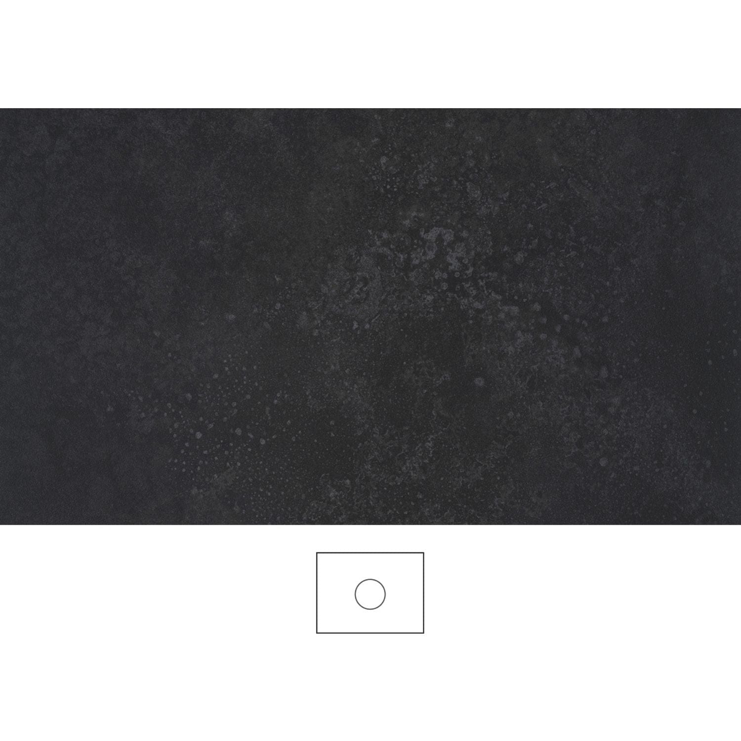 Svedbergs Poem Granittkeramikk Benkeplate Grafit / 60cm senter / Ingen Svedbergs Benkeplate bad SV-363060C-U
