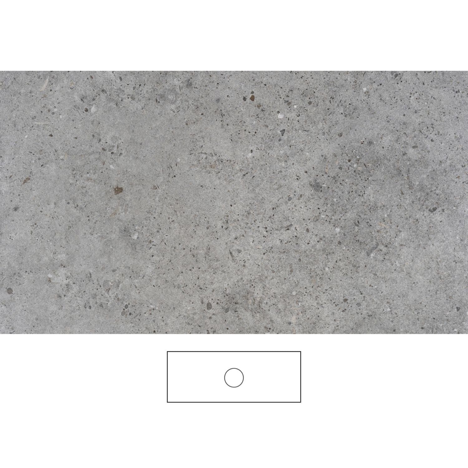 Svedbergs Poem Granittkeramikk Benkeplate Kalk / 120cm senter / Ingen Svedbergs Benkeplate bad SV-361120C-U
