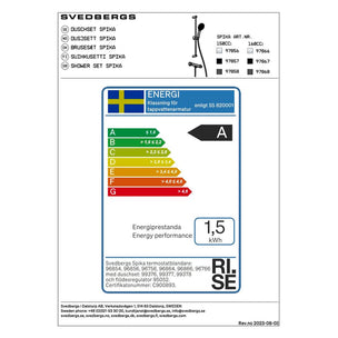 Svedbergs SPIKA dusjpakke - dusjbatteri og dusjsett