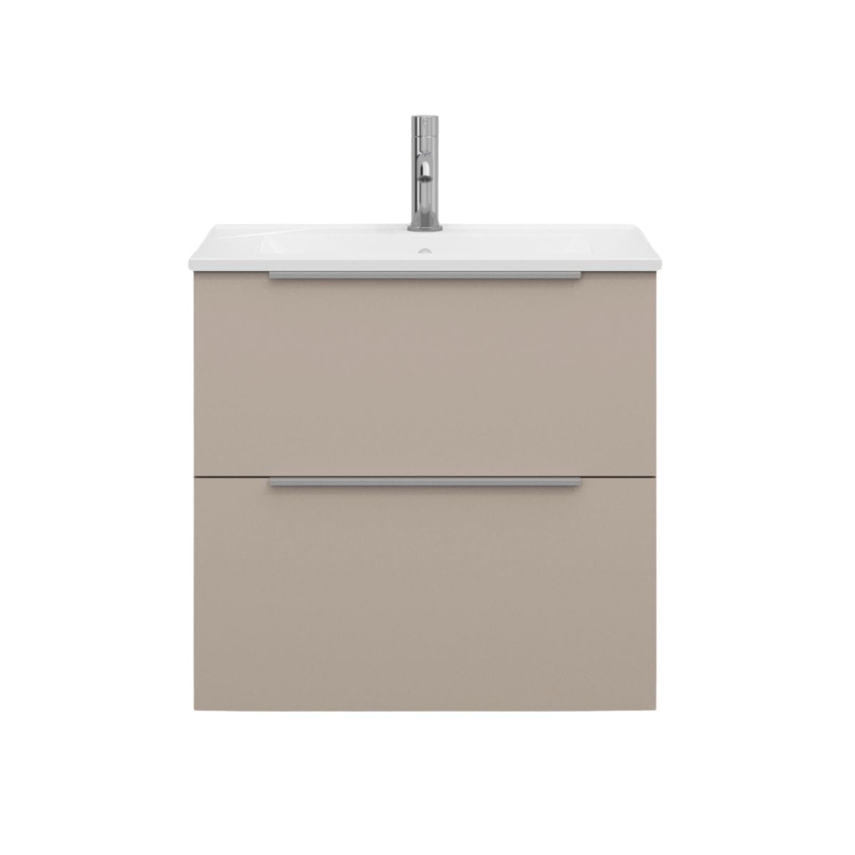 Svedbergs STILL Servantskap D45 med 2 skuff Gråbeige / 60cm / Integrert håndtak alu Svedbergs Servantskap SV-560433